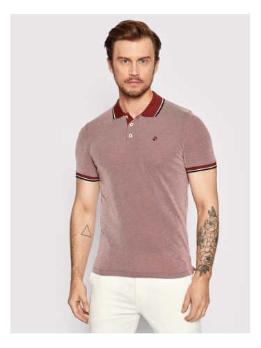 Jack&Jones PREMIUM Тениска с яка и копчета Bluwin 12169064 Червен Regular Fit