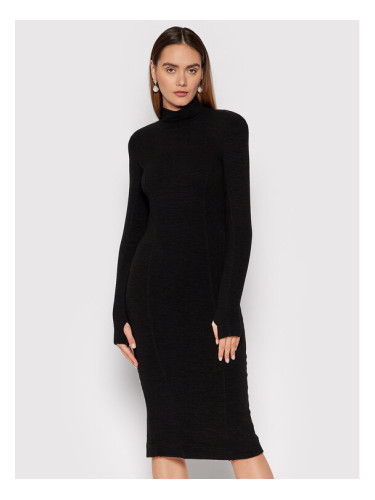 Remain Плетена рокля Zea RM872 Черен Slim Fit