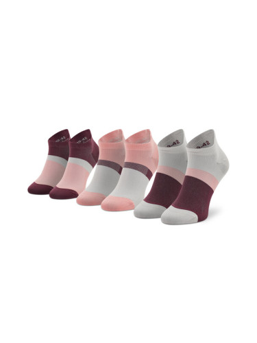 Asics Комплект 3 чифта къси чорапи унисекс Color Block Ankle 3033B560 Розов