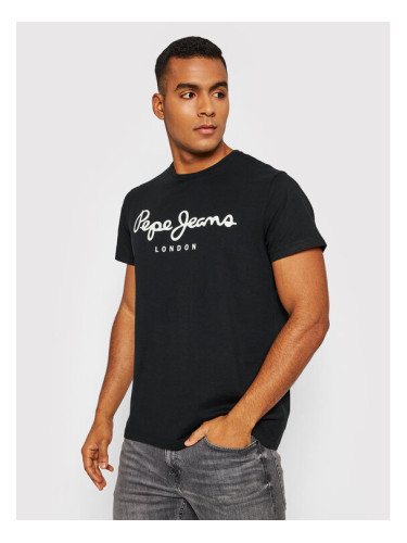 Pepe Jeans Тишърт Original PM508210 Черен Slim Fit