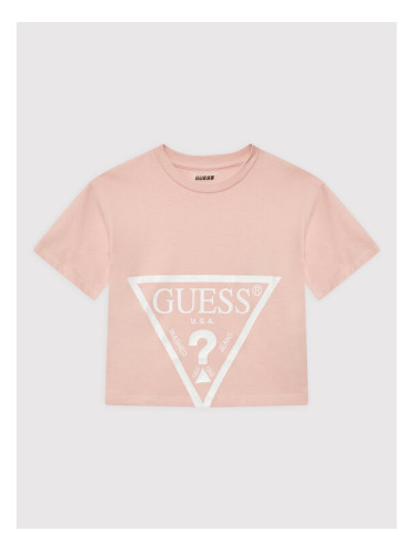 Guess Тишърт J2YI38 K8HM0 Розов Regular Fit