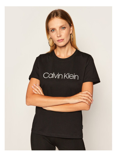 Calvin Klein Тишърт Core Logo K20K202142 Черен Regular Fit