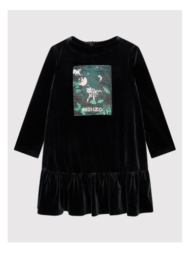 Kenzo Kids Ежедневна рокля K12065 Черен Regular Fit
