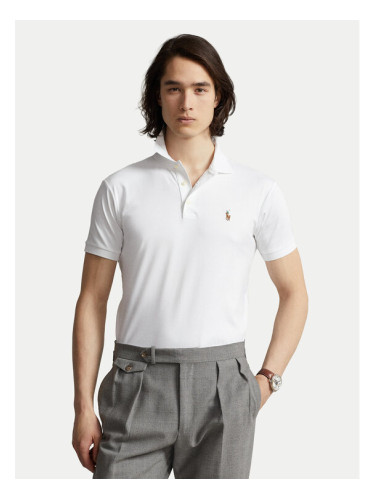 Polo Ralph Lauren Тениска с яка и копчета 710685514001 Бял Slim Fit