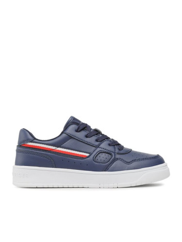 Tommy Hilfiger Сникърси Stripes Low Cut Lace-Up Sneaker T3X9-32848-1355 S Тъмносин