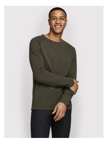 Jack&Jones Пуловер Hill 12157321 Зелен Regular Fit