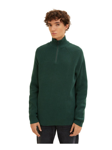 Tom Tailor Denim Пуловер 1033779 Зелен Regular Fit