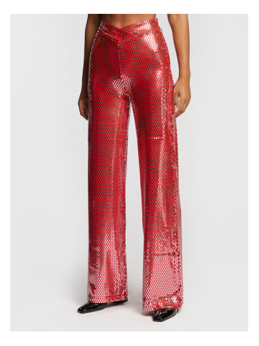 ROTATE Текстилни панталони Briella RT1610 Червен Regular Fit