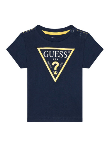 Guess Тишърт N73I55 K8HM0 Тъмносин Regular Fit