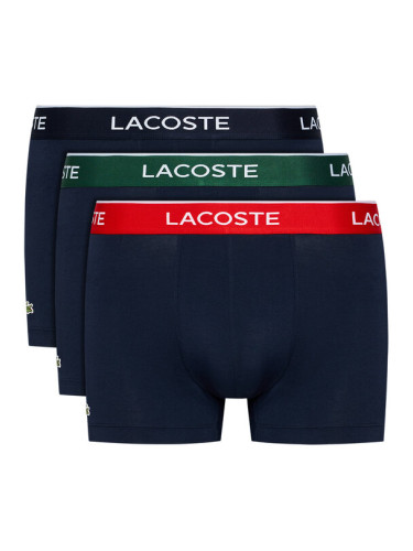 Lacoste Комплект 3 чифта боксерки 5H3401 Тъмносин