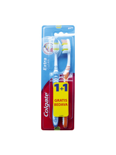 COLGATE EXTRA CLEAN Четка за зъби 1 + 1 подарък /Medium/