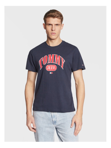 Tommy Jeans Тишърт Entry DM0DM15675 Тъмносин Regular Fit