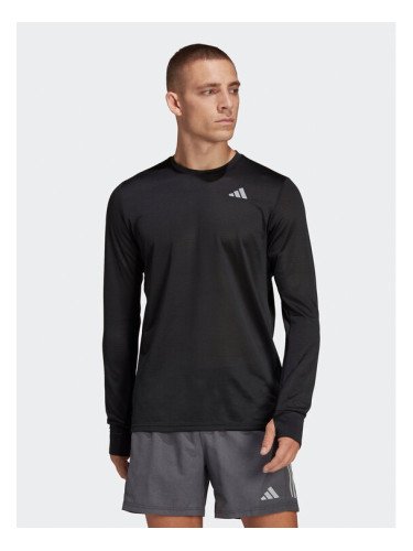 adidas Тениска с дълъг ръкав Own the Run Long-Sleeve Top HM8436 Черен Regular Fit