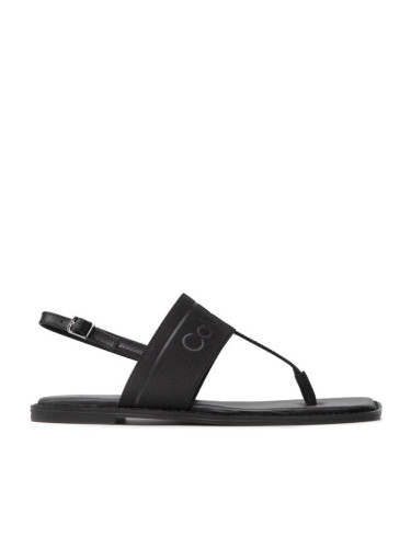 Calvin Klein Сандали Squared Flat Tp Sandal He HW0HW00818 Черен