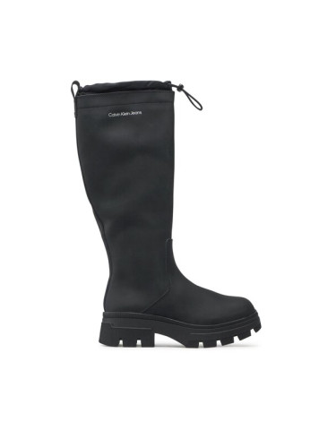 Calvin Klein Jeans Гумени ботуши Chunky Combat Rainboot YW0YW00741 Черен