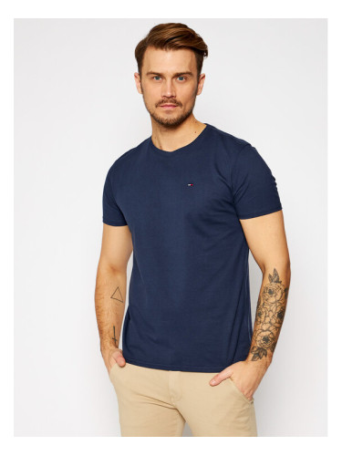 Tommy Jeans Тишърт DM0DM04411 Тъмносин Slim Fit