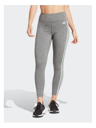 adidas Клин Train Essentials 3-Stripes High-Waisted 7/8 Leggings IC8296 Сив