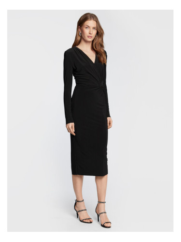 Nissa Коктейлна рокля RC13452 Черен Regular Fit