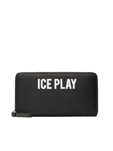 Ice Play Голям дамски портфейл 22I W2M1 7308 6943 9000 Черен
