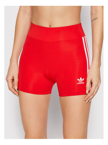 adidas Спортни шорти adicolor Classics Traceble HC1958 Червен Slim Fit