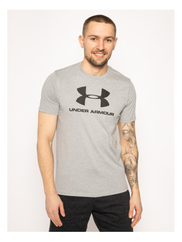 Under Armour Тишърт Ua Sportstyle Logo 1329590 Сив Regular Fit