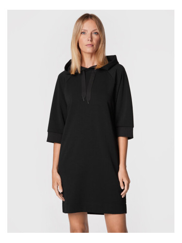 Sisley Плетена рокля 4IPRLV01T Черен Regular Fit