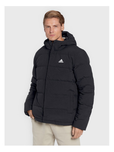 adidas Пухено яке Helionic HG8751 Черен Regular Fit