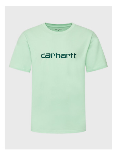 Carhartt WIP Тишърт Script I031047 Зелен Regular Fit