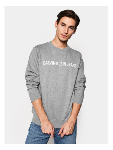 Calvin Klein Jeans Суитшърт J30J307757 Сив Regular Fit