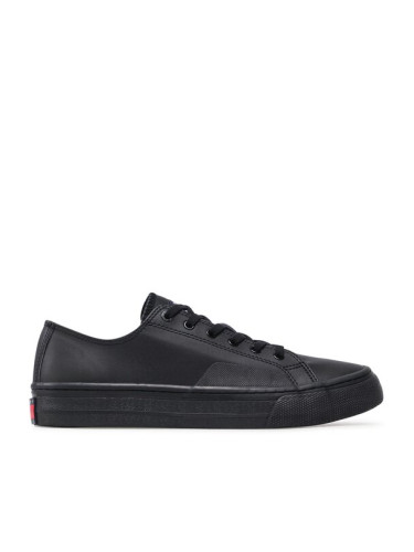 Tommy Jeans Гуменки Leather Vulc EM0EM01047 Черен