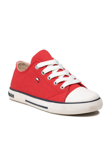 Tommy Hilfiger Кецове Low Cut Lace-Up Sneaker T3X4-32207-0890 M Червен