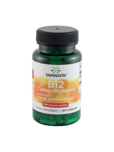 СУОНСЪН ВИТАМИН B12 (ЦИАНОКОБАЛАМИН) капсули 500 мкг * 100