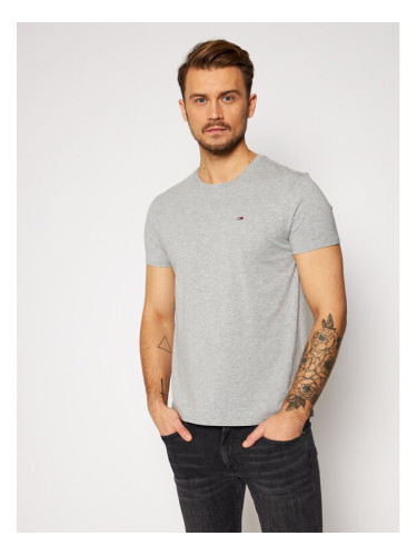 Tommy Jeans Тишърт DM0DM04411 Сив Slim Fit