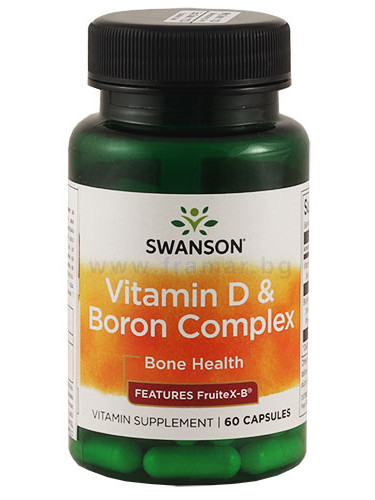 СУОНСЪН ВИТАМИН D + БОР КОМПЛЕКС капсули * 60