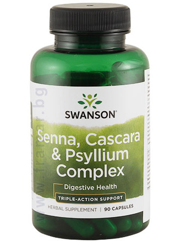 СУОНСЪН СЕНА, ПСИЛИУМ И КАСКАРА КОМПЛЕКС капсули * 90