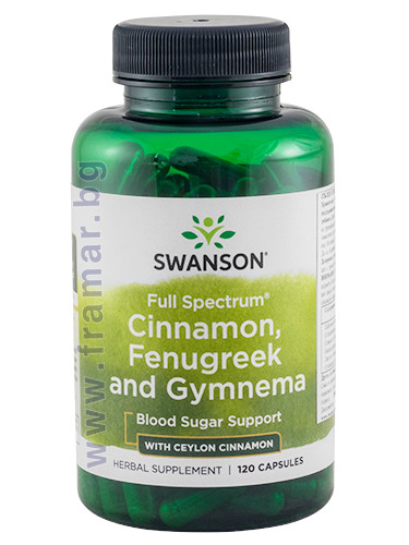 СУОНСЪН КАНЕЛА, СМИНДУХ И ГИМНЕМА ФУЛ СПЕКТРУМ капсули * 120