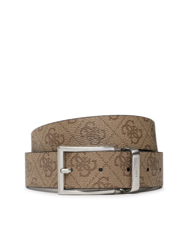 Guess Мъжки колан Vezzola Belts BM7543 LEA35 Кафяв