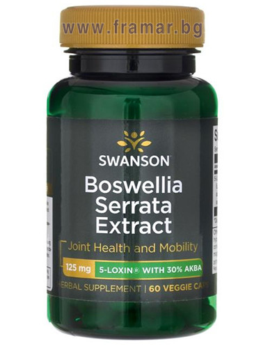 СУОНСЪН 5 - LOXIN ЕКСТРАКТ ОТ БОСВЕЛИЯ СЕРАТА капсули 125 мг * 60