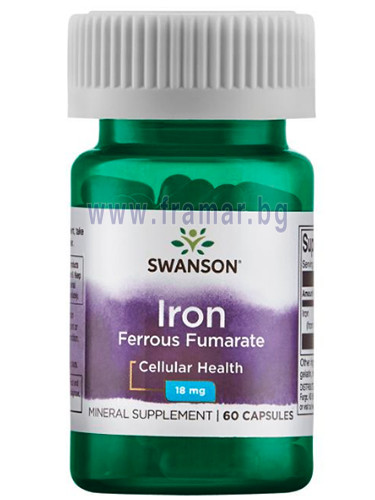 СУОНСЪН ЖЕЛЯЗО (ЖЕЛЕЗЕН ФУМАРАТ) капсули 18 мг * 60