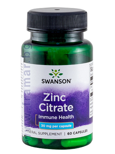 СУОНСЪН ЦИНК (ЦИТРАТ) капсули 30 мг * 60