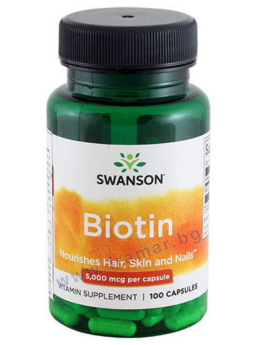СУОНСЪН БИОТИН капсули 5000 мкг * 100