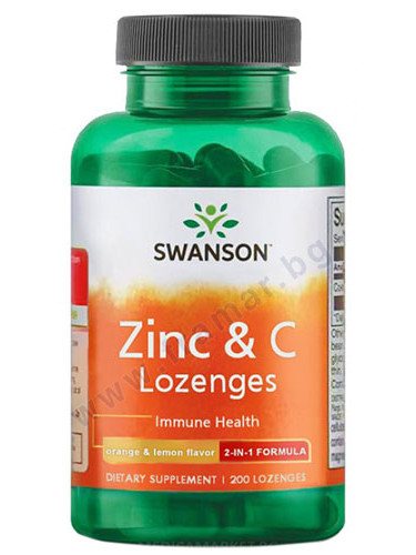 СУОНСЪН ЦИНК + ВИТАМИН C подсладени таблетки * 200