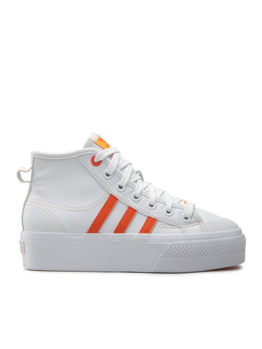 adidas Сникърси Nizza Platform Mid Her Veg GY1897 Бял