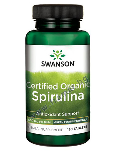 СУОНСЪН 100% СЕРТИФИЦИРАНА ОРГАНИЧНА СПИРУЛИНА таблетки 500 мг * 180