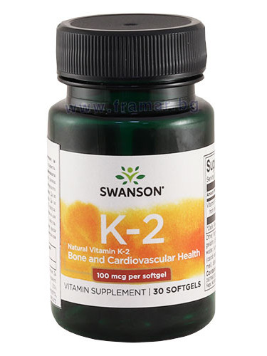 СУОНСЪН ВИСОКОЕФЕКТИВЕН НАТУРАЛЕН ВИТАМИН К2 капсули 100 мкг * 30