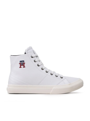 Tommy Hilfiger Сникърси Th Hi Vulc Street Leather FM0FM04739 Бял