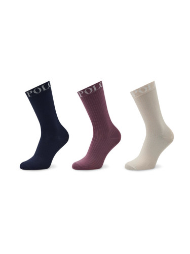 Polo Ralph Lauren Комплект 3 чифта дълги чорапи дамски 455888857001 Цветен