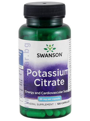 СУОНСЪН КАЛИЕВ ЦИТРАТ капсули 99 мг * 120