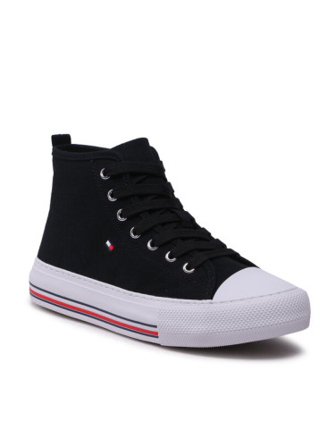 Tommy Hilfiger Кецове High Top Lace-Up T3A9-32679-0890 S Черен