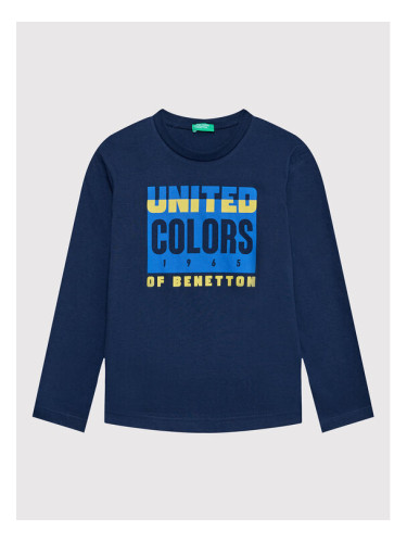 United Colors Of Benetton Блуза 3I1XC105U Тъмносин Regular Fit